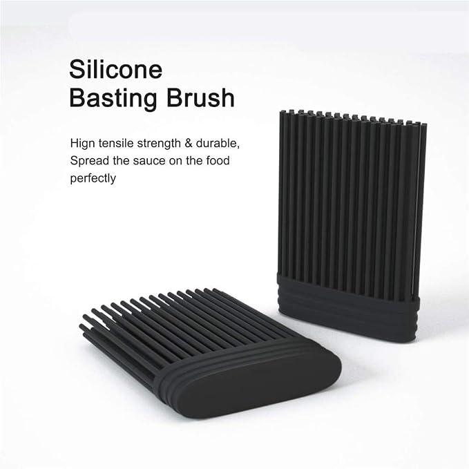 Silicone Basting Brushes Heat Resistant BPA Free Stainless Steel Handle Pastry Grill Barbecue Brush Kitchen Cooking Tools