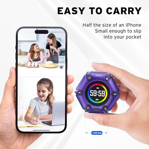 Flip Pomodoro Timer with 3/5/10/25/30/60min, Mute &Vibration &Sound Alarm