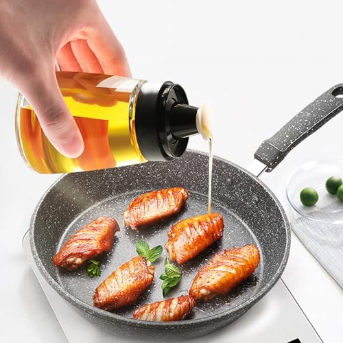 Leak-proof Oil Dispenser Bottle for Outdoor Camping, 160 ml/5.4 oz Glass Olive Oil and Vinegar Cruet, Well Sealed for Picnic Kitchen, 4 Pack