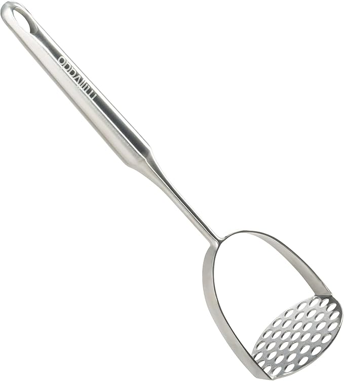 Millvado Potato Masher Stainless Steel, Best Mashed Potatoes Masher Kitchen Tool, Potato Smasher For Potatoe, Avocado, Sweet Potato, Beans, Large Heavy Duty Metal Mashing Utensil, 12.5 Inch