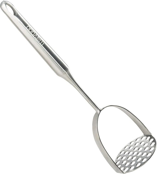 Millvado Potato Masher Stainless Steel, Best Mashed Potatoes Masher Kitchen Tool, Potato Smasher For Potatoe, Avocado, Sweet Potato, Beans, Large Heavy Duty Metal Mashing Utensil, 12.5 Inch