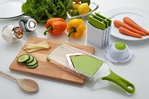 V-Blade Mandoline Slicer - Light, Compact, Easy to Use & Clean - Vegetable Slicer - French Fry Cutter - Potato Chip Slicer - Julienne Tool - Plus FREE Recipe eBook