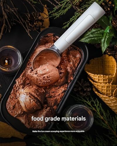 Heated Ice Cream Scoop, Rechargeable Icecream Scoop with LED Display, Rechargeable Electric Ice Cream Scoop, Maximum Heating up to 158℉ for Hard Ice Cream