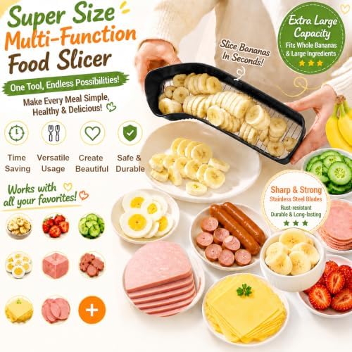 JAYVAR Extra Large Cheese Slicer Butter Cutter, 304 Stainless Steel Blades
