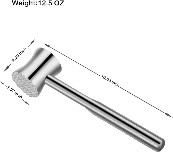 Kitchen Mallet,Meat Pounders,Meat mallet 304SS-Dual-Sided Meat Pounder Hammer for Tenderizing and Flattening Meat - Kitchen Essentials Meat Beater Tool with Comfort Grip Handle