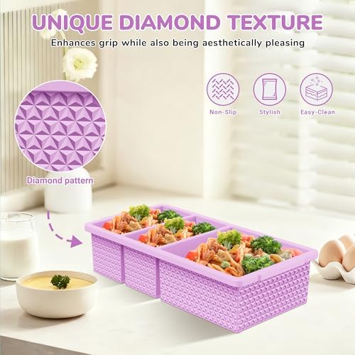 Silicone Freezer Trays with Lid (2-Pack), 1-Cup & 2-Cup Silicone Freezer Molds, Stackable Soup Cubes Freezer Tray with Lid for Portion Control, Food Storage & Meal Prep, Oven & Dishwasher Safe