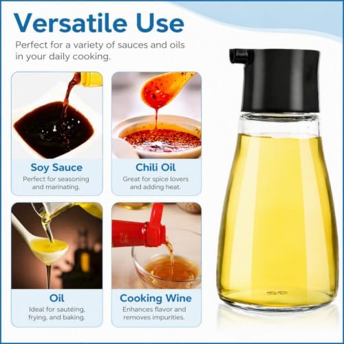 12 Pack Soy Sauce Dispenser Bottle, 6 OZ Glass Leakproof Olive Oil Cruet, Small Clear Vinegar Dispensing Bottle, Non Drip Cooking Oil Container for BBQ Seasoning Kitchen Frying Picnic