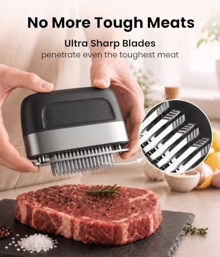 KANAD Meat Tenderizer, With 48 Stainless Steel Ultra Sharp Needle Blades