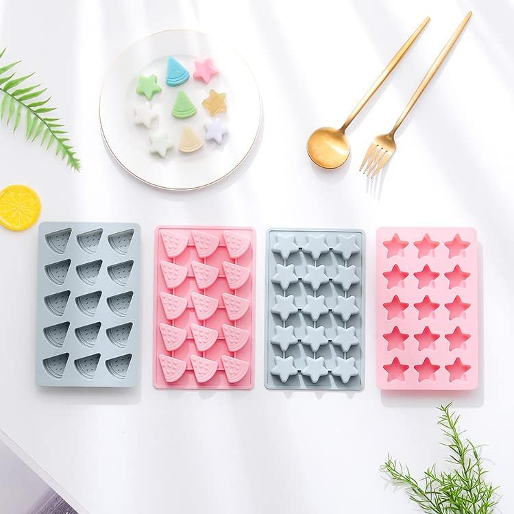 Watermelon Ice Cube Trays,Fruits Silicone Ice Trays,Ice Molds (Watermelon)