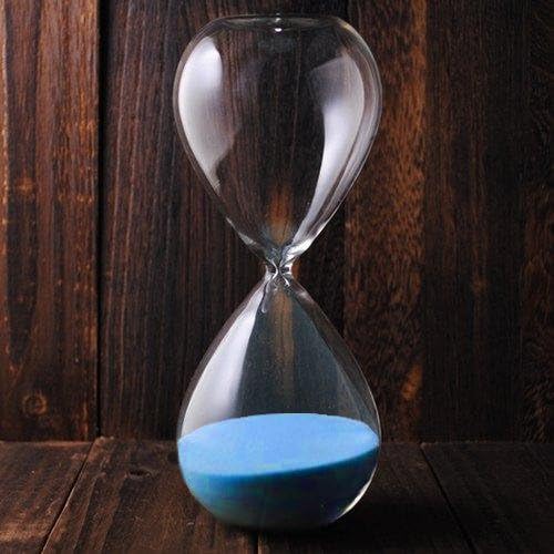 GracesDawn Transparent Glass Hourglass Sand Timer 60 Minutes with (Blue)