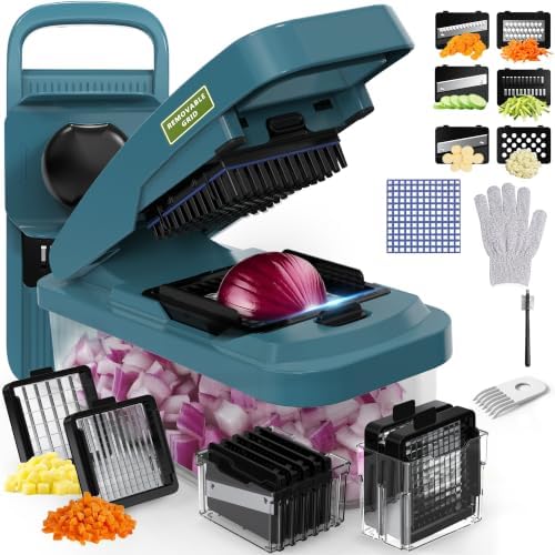 Multifunctional Vegetable Chopper & Mandoline Slicer, Veggie Chopper