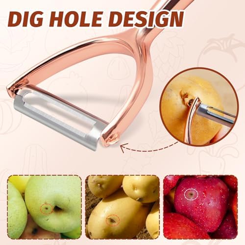 SHIKORI Vegetable Peeler, Y Peeler, Premium Potato Peelers for Kitchen