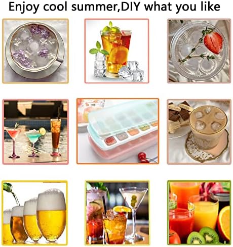 Small Ice Cube Trays with Lid,Mini Ice Cube Trays for Freezer 3 Pack