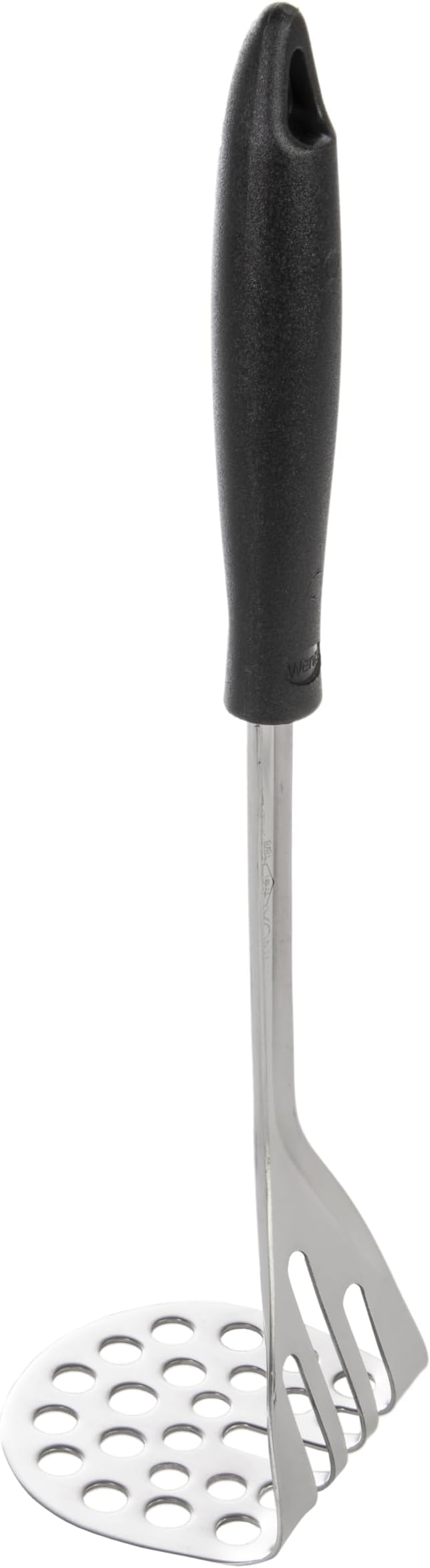 wenco Potato Masher 30 cm - Stainless Steel Head & Plastic Handle, Perfect for Mashed Potatoes, Vegetable Puree & Fruit Compote, Durable, Dishwasher Safe, Silver-Black