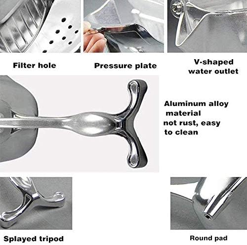 Stainless Steel Manual Fruit Juicer Portable Heavy Duty Alloy Hand Juicer Lemon Orange Squeezer Press Citrus Squeezer