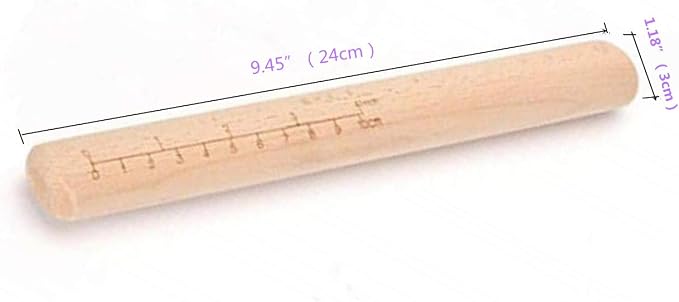 Rolling Pin,Baking Dough Roller for Dumpling, Tortilla,Pizza, Pie, Bread, Pastry.（9inch ）