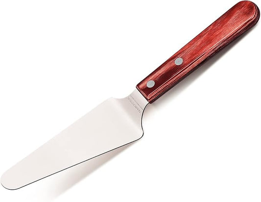 Tramontina 21163/175 Wood Handle Pie Server, Polywood, 9.8 inches (25 cm), Red, Dishwasher Safe, Durable, Natural Wood, Made in Brazil
