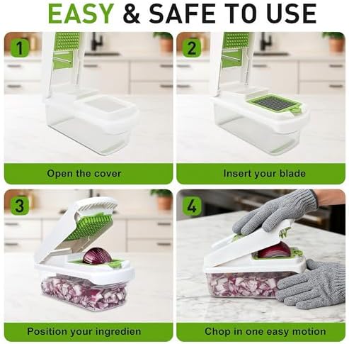 7 Blades Adjustable Mandoline Slicer, Multifunctional Veggie & Fruit Cutter