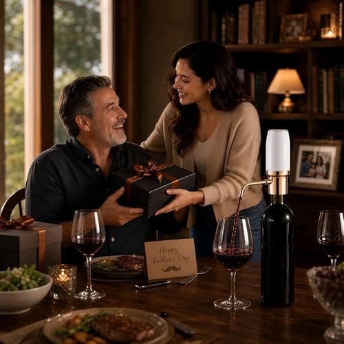 BLUBYEES Electric Wine Aerator and Automatic Wine Dispenser