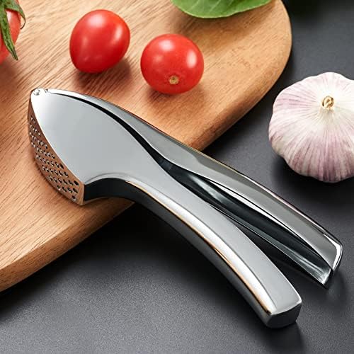 FREETOO Garlic Press, Garlic Mincer Large-Capacity Garlic Crusher, Rustproof & Heavy-duty Ginger Crusher, Easy Clean & Dishwasher Safe, Ginger Press Design for Extracts More Garlic Paste Per Clove