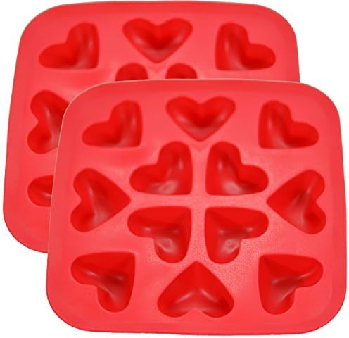 Fairly Odd Novelties Heart Shaped Tray Fun Whimsical Novelty Ice Cube Molds - Perfect for Valentines Day or Weddings, One Size, Red