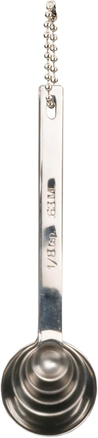 RSVP International Endurance Measuring Spoons, Round, Stainless Steel