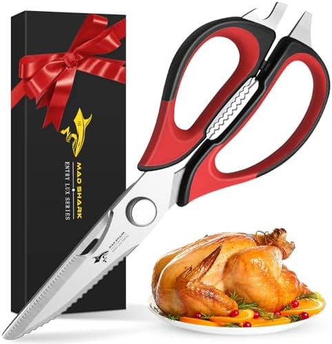 MAD SHARK Kitchen Scissors All Purpose Kitchen Shears Come Apart