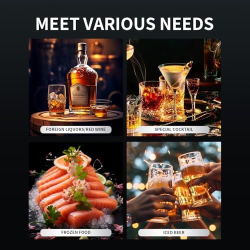 Whiskey Balls Reusable Stainless Steel Metal Ice Sphere Cubes Beverage Chilling Rocks Whiskey Stones for Red Wine, Bar Beer, Scotch, Vodka Drinks