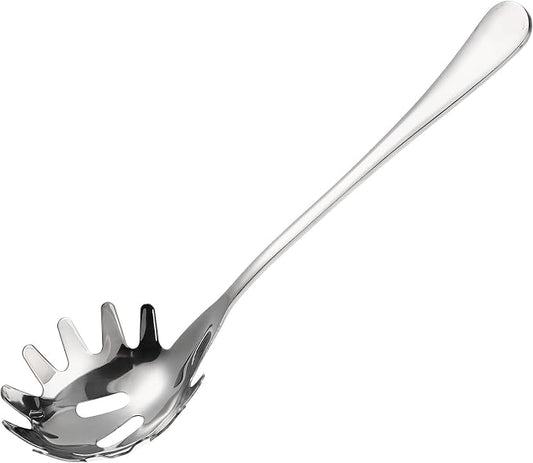 Stainless Steel Spaghetti Server 9.4 Inch Noodle Serving Spoon Multi-Functional Pasta Fork for Home Kitchen and Restaurant Use