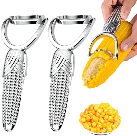 Professional Corn Peeler, Durable Corn on the Cob Stripper Tool，2PCS
