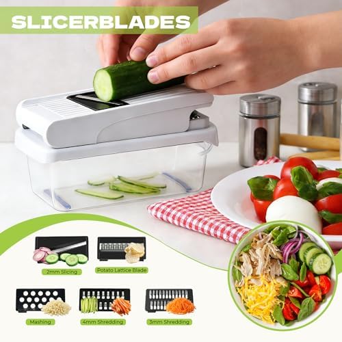 17-in-1 Vegetable Chopper, Multifunctional Mandoline Slicer