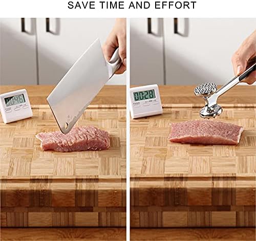 Meech Double-Sided Meat Hammer Meat Tenderizer Machine Beef Meat Tenderizer Hammer Silver Easy to Clean