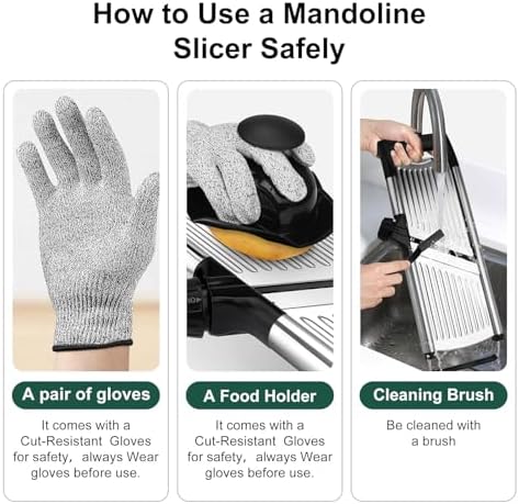 -BINGBING- Mandoline Slicer for Kitchen, Adjustable Mandoline Food Slicer