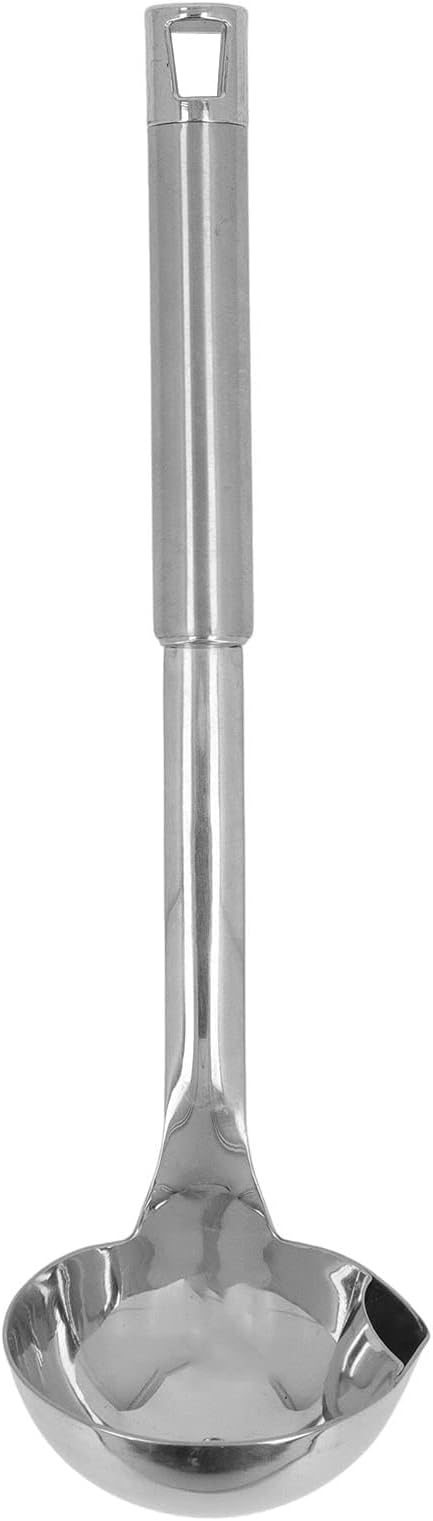 Stainless Steel Soup Ladle, Fat Separator Soup Ladle Skimmer Spoon Oil Separator Oil Strainer Skimmer Spoon Soup Filter Spoon Kitchen Colander
