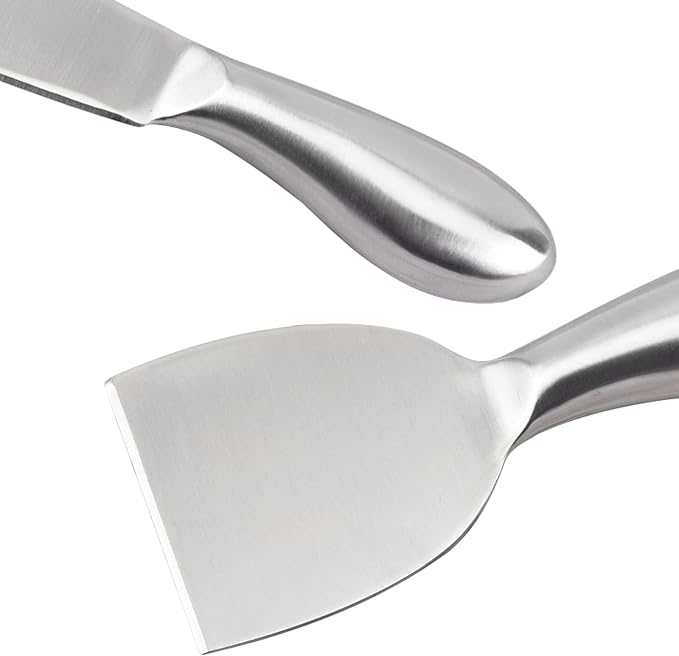 VANRA 6-Piece Cheese Knife Set Mini Stainless Steel Cheese knives with Butter Spreader and Fork for Charcuterie Boards and Cheese Platters