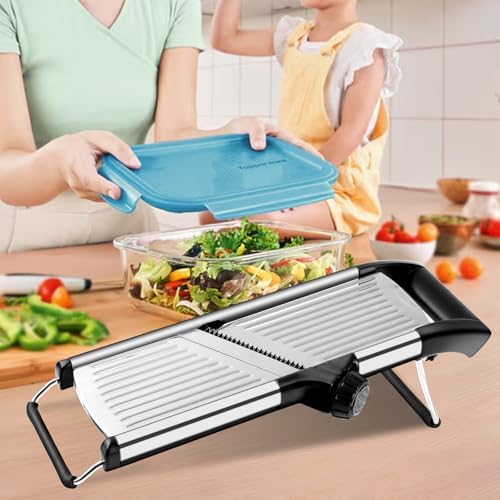 Mandoline Slicer for Kitchen, Adjustable Vegetable Slicer