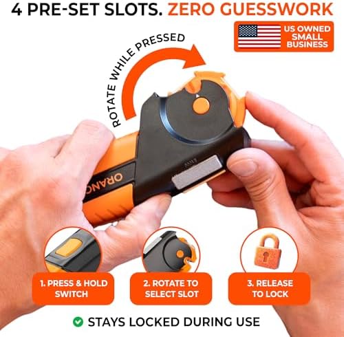 Orange Ninja 7-in-1 Garden Tool & Knife Sharpener- One Tool for Every Blade