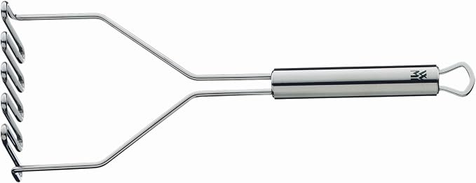 WMF Potato Masher 29 cm Profi Plus Cromargan Stainless Steel Partly Matt Dishwasher Safe, Red, 29 x 10 x 5.9 cm