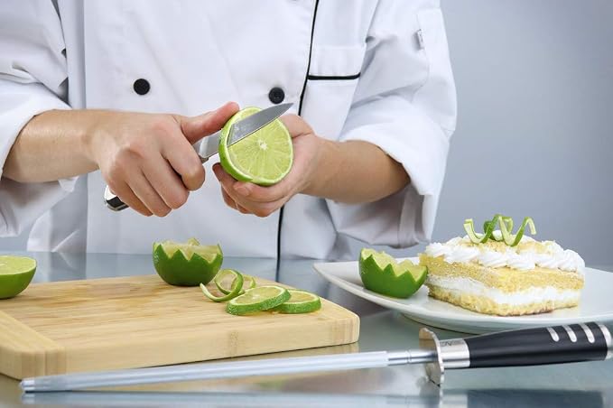 Professional Honing Steel 12”, Magnetized for Safety, No Rust, No Cheap Plastic! Noble’s Knife Sharpener Has an Oval Handle for a Firm Grip and is Built For Daily Use, Perfect for Chefs!