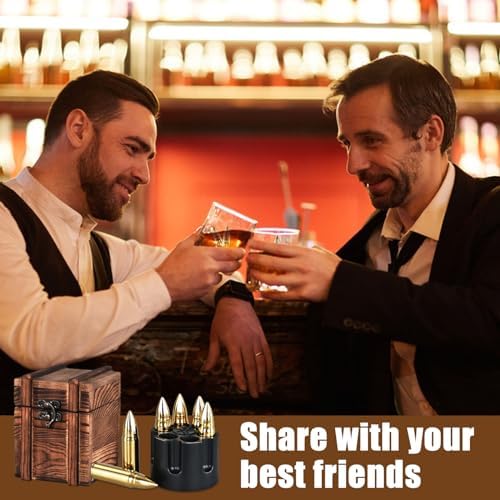 EooCoo Mens Gifts, Whiskey Stones Gift Set with 6 Pcs Stones and Box