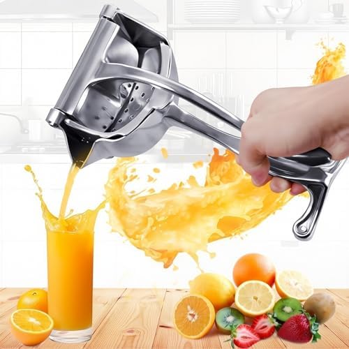 Sakerplus Fruit Juice Squeezer, Heavy Duty Lemon Squeezer Manual Citrus Press, Aluminum Alloy Juicer with Non-Slip Base for Lemon, Orange, Lime, 805g (2)