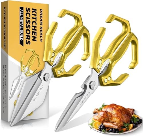 Dream Reach Heavy Duty Poultry Scissors Set for Chicken, Meat & Seafood