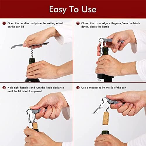 RECUTMS 12 Pack Wine Opener,Waiter Corkscrew Wine Key for Servers（Gray）