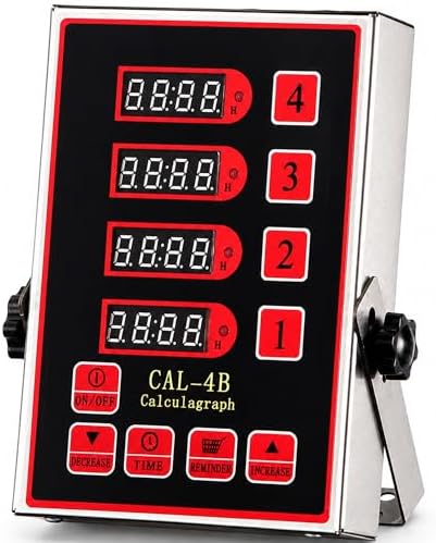 Commercial 4 Channels Digital Kitchen Timer, Calculagraph Fry Timer
