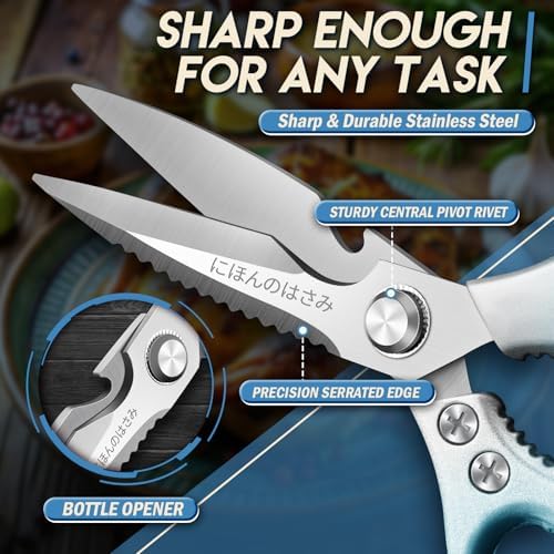 TIJERAS Kitchen Scissors Shears Set - 2PCS Stainless Steel Sharp