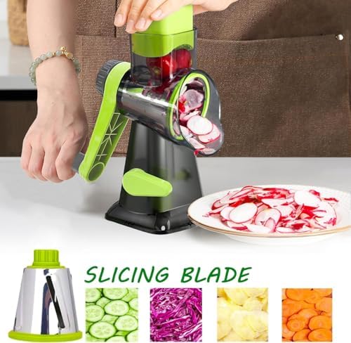 Dachenus Cheese Grater Rotary Cheese Grater,Versatile Cheese Shredder