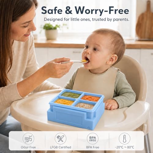 Party Set, 3-Piece Premium Silicone Ice Cube Trays with Watertight Design, Any-Which-Way No-Spill Stackable Freezer Mold for Cocktails, RV, Baby Food & Odor-Free Ice (Raw, Clear Silicone)