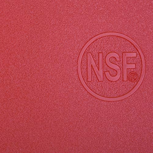 Commercial Grade Red Cutting Board - 24 x 18 Extra Large 1/2" Thick for Meats, Superior HDPP Plastic, NSF and Food Service Ready