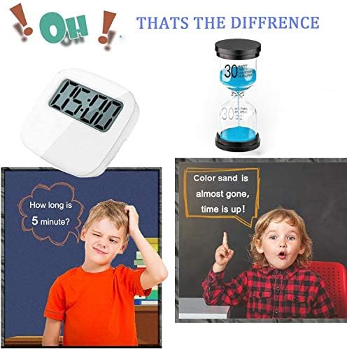 30 Minute Sand Hourglass Timer: Plastic Sand Clock 30 Minutes, Extra Blue Reloj De Arena, Unity Hour Glass Colorful Sandglass Timer for Kids, Games, Classroom, Kitchen, Decoration
