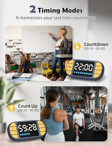 DOOMAY Magnetic Digital Kitchen Timer for Classroom Countdown